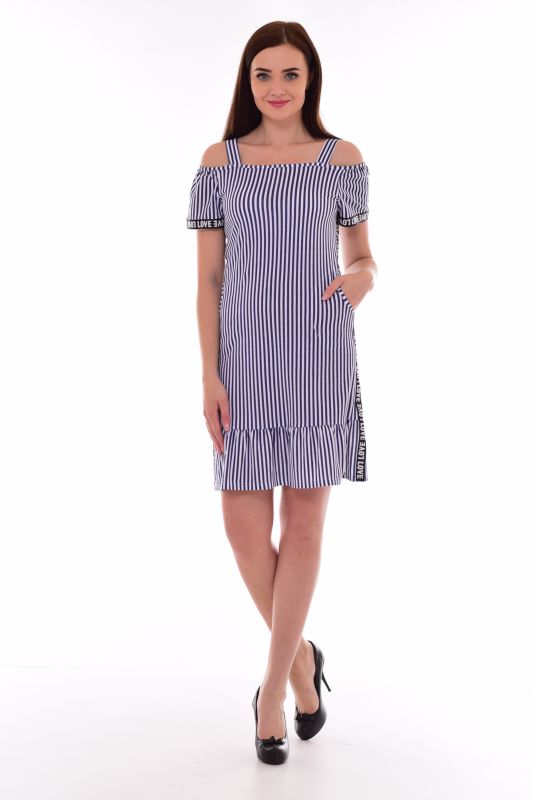 Women's sundress 4-077 (blue stripe) [b / m|