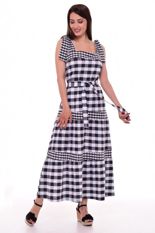 Women's sundress 4-086e (large check)