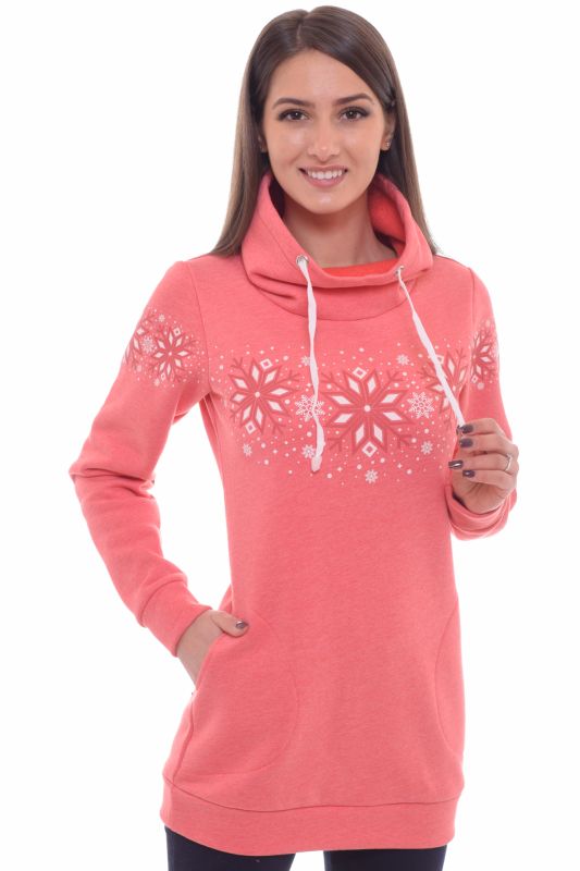 Women's sweatshirt 6-127d (coral)