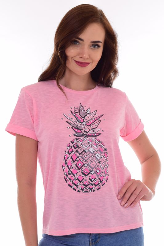 Women's T-shirt 6-173a (pink)