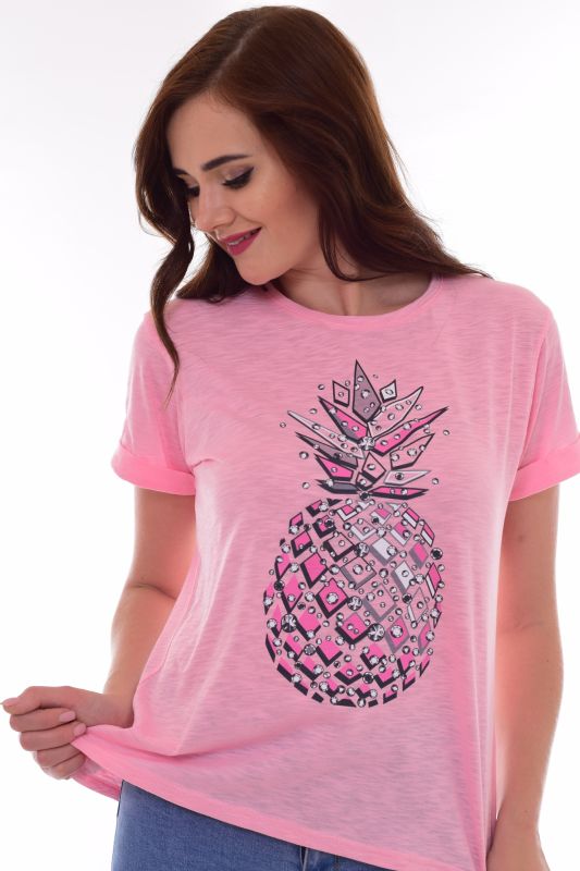 Women's T-shirt 6-173a (pink)