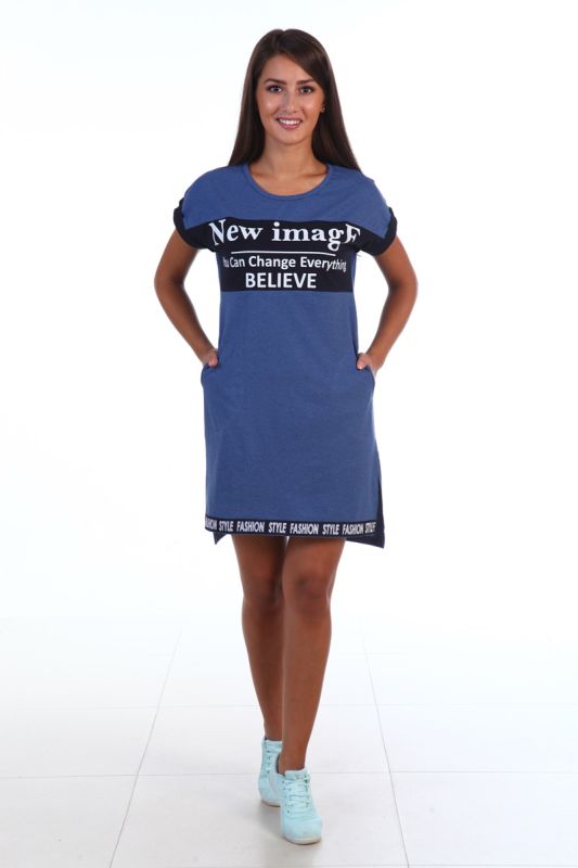 Women's tunic 6-93b (indigo-melange)